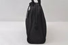 Authentic PRADA Vintage Nylon Tessuto Leather Tote Hand Bag Purse Black 9967I