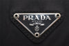 Authentic PRADA Vintage Nylon Tessuto Leather Tote Hand Bag Purse Black 9967I