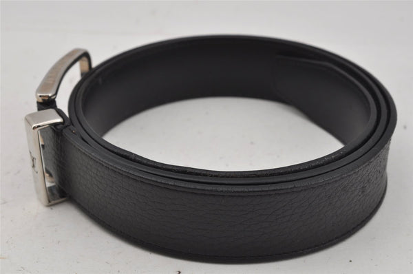 Auth Louis Vuitton Leather Belt Ceinture Pont Neuf 100cm 39.4" M6065 Black 9968I