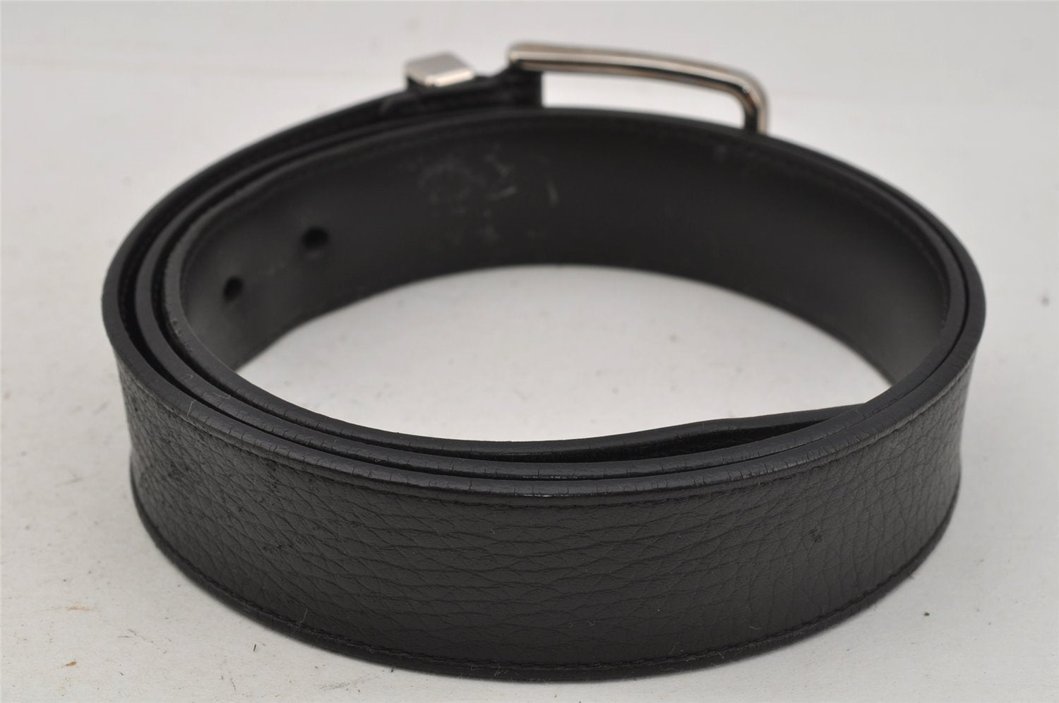 Auth Louis Vuitton Leather Belt Ceinture Pont Neuf 100cm 39.4