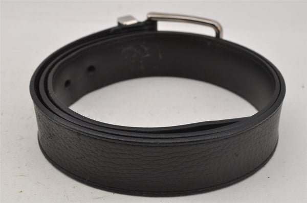 Auth Louis Vuitton Leather Belt Ceinture Pont Neuf 100cm 39.4" M6065 Black 9968I