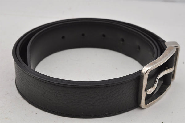 Auth Louis Vuitton Leather Belt Ceinture Pont Neuf 100cm 39.4" M6065 Black 9968I