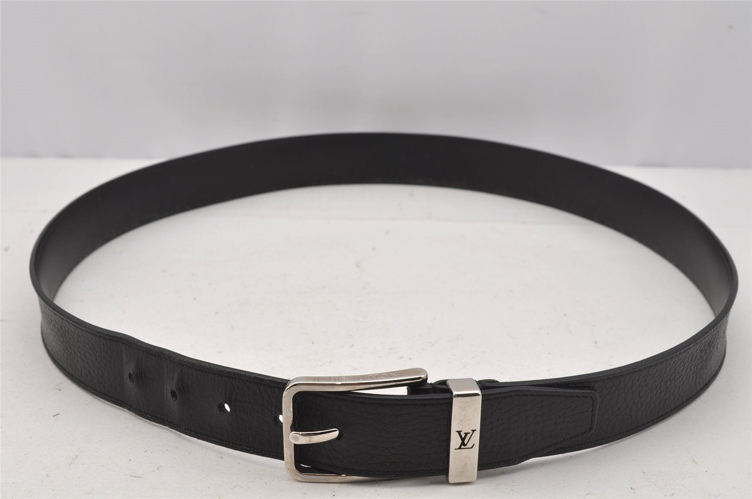 Auth Louis Vuitton Leather Belt Ceinture Pont Neuf 100cm 39.4