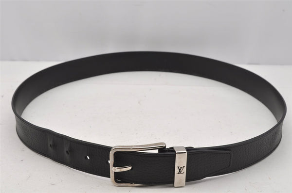 Auth Louis Vuitton Leather Belt Ceinture Pont Neuf 100cm 39.4" M6065 Black 9968I