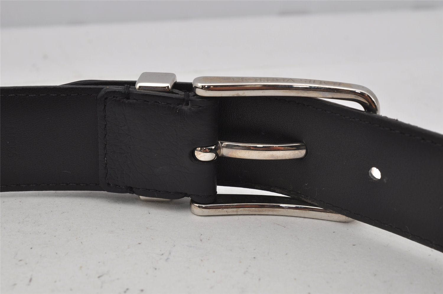 Auth Louis Vuitton Leather Belt Ceinture Pont Neuf 100cm 39.4