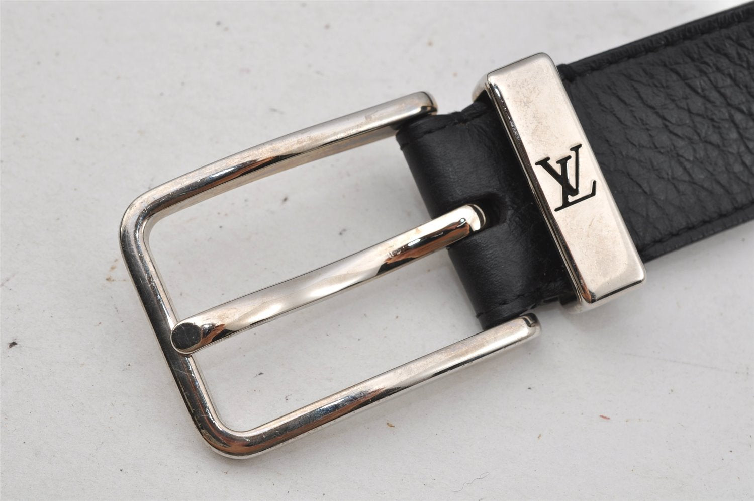 Auth Louis Vuitton Leather Belt Ceinture Pont Neuf 100cm 39.4