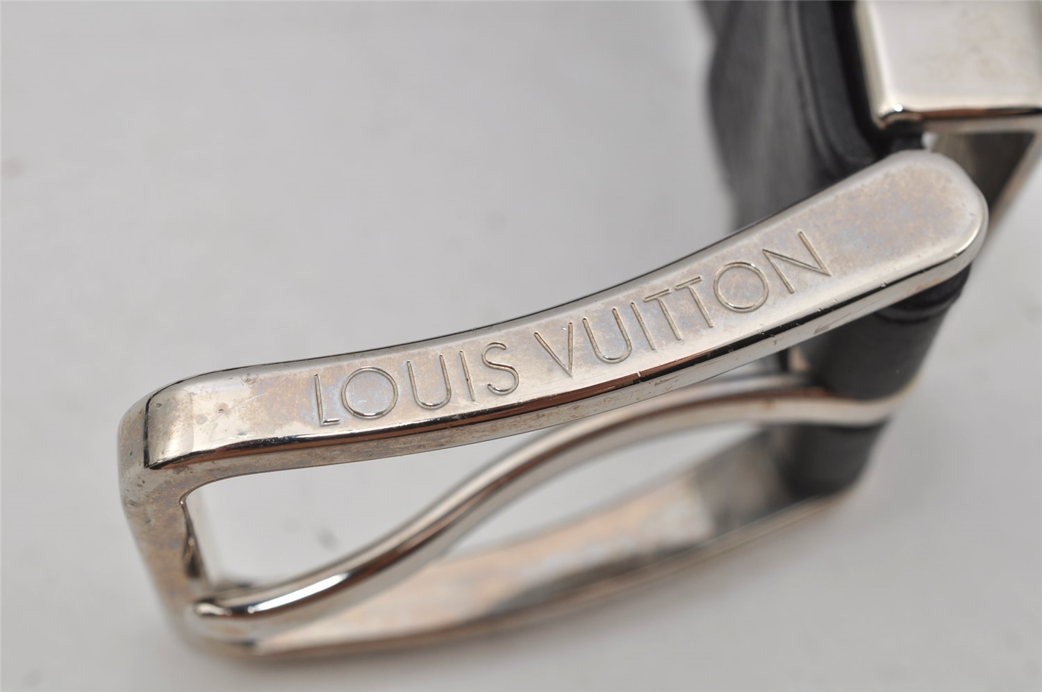 Auth Louis Vuitton Leather Belt Ceinture Pont Neuf 100cm 39.4