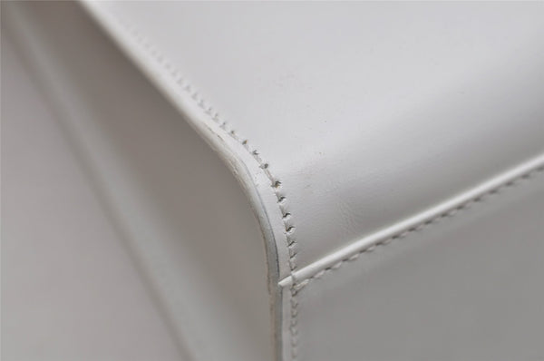 Authentic GUCCI Vintage 2in1 Tote Hand Bag Vinyl Leather Clear White Junk 9968J