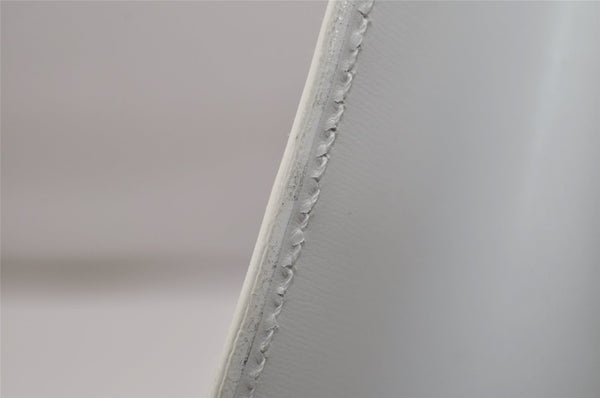 Authentic GUCCI Vintage 2in1 Tote Hand Bag Vinyl Leather Clear White Junk 9968J