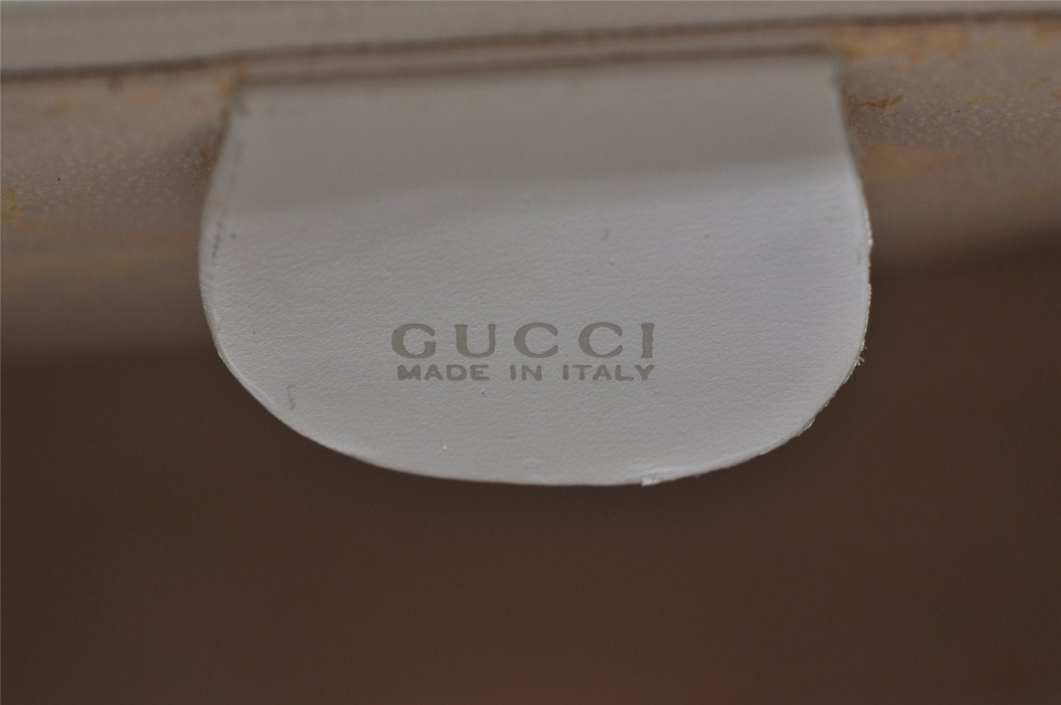 Authentic GUCCI Vintage 2in1 Tote Hand Bag Vinyl Leather Clear White Junk 9968J