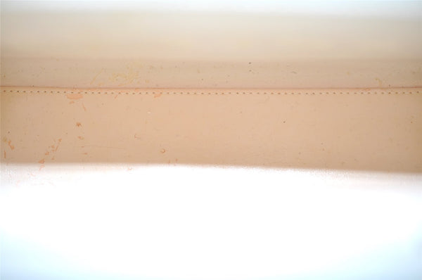 Authentic GUCCI Vintage 2in1 Tote Hand Bag Vinyl Leather Clear White Junk 9968J