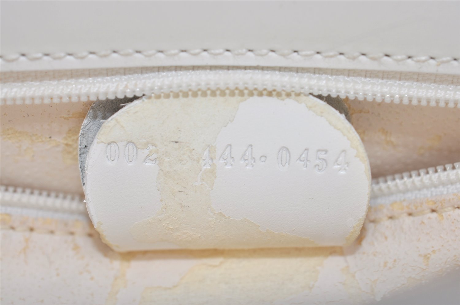 Authentic GUCCI Vintage 2in1 Tote Hand Bag Vinyl Leather Clear White Junk 9968J