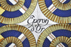 Authentic HERMES Carre 90 Scarf "Eperon d'or" Silk Blue 9969I