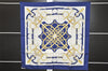 Authentic HERMES Carre 90 Scarf "Eperon d'or" Silk Blue 9969I