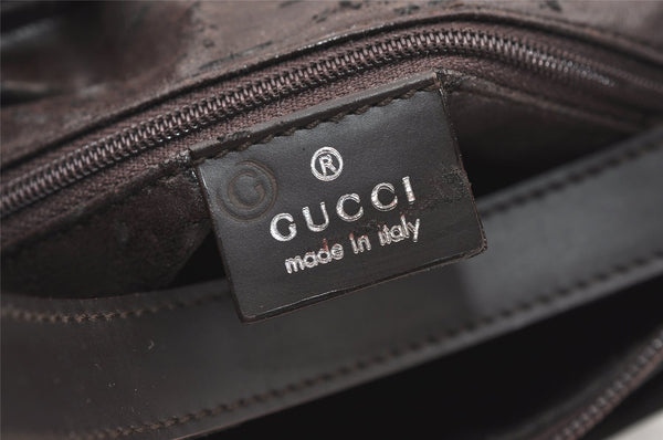 Authentic GUCCI Vintage Shoulder Hand Bag Purse Leather 0013017 Brown 9969J