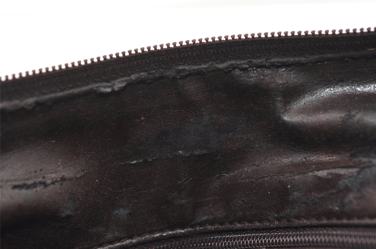 Authentic GUCCI Vintage Shoulder Hand Bag Purse Leather 0013017 Brown 9969J