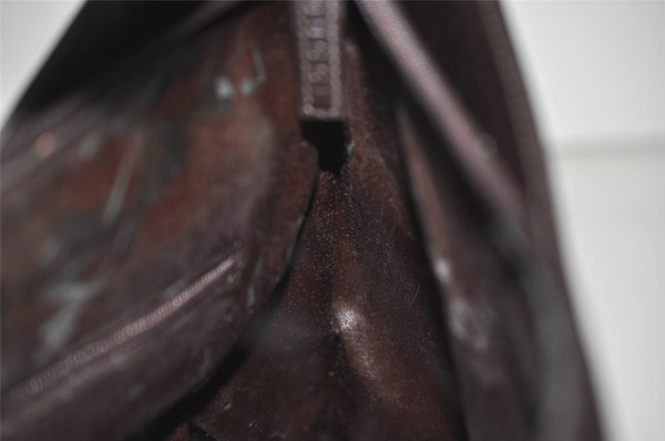 Authentic GUCCI Vintage Shoulder Hand Bag Purse Leather 0013017 Brown 9969J