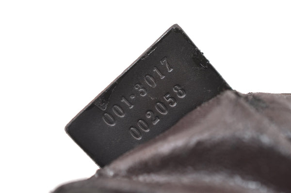 Authentic GUCCI Vintage Shoulder Hand Bag Purse Leather 0013017 Brown 9969J