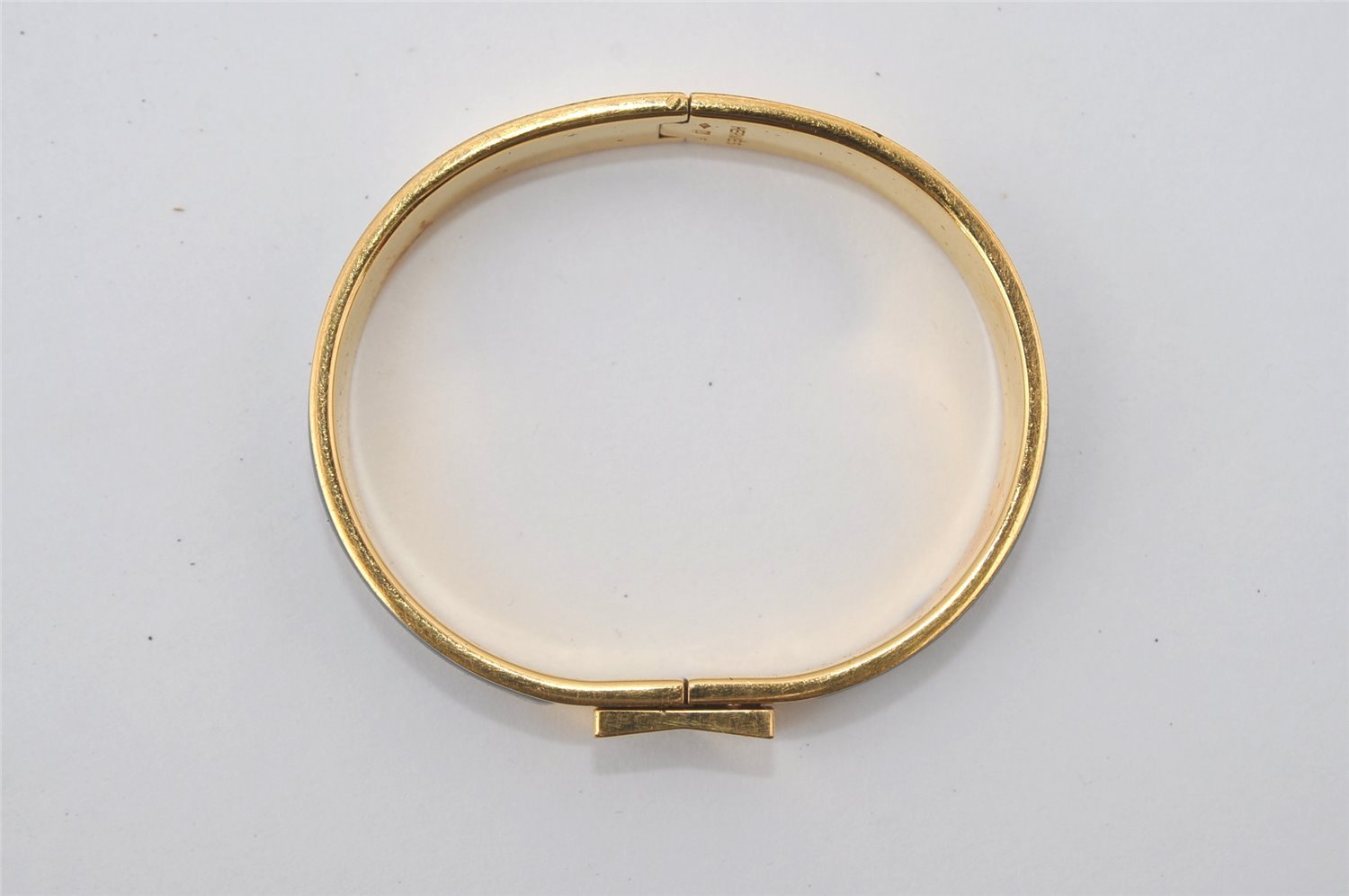 Authentic HERMES Clic Clac Email PM Bangle Bracelet Accessory Gold Box 9970I