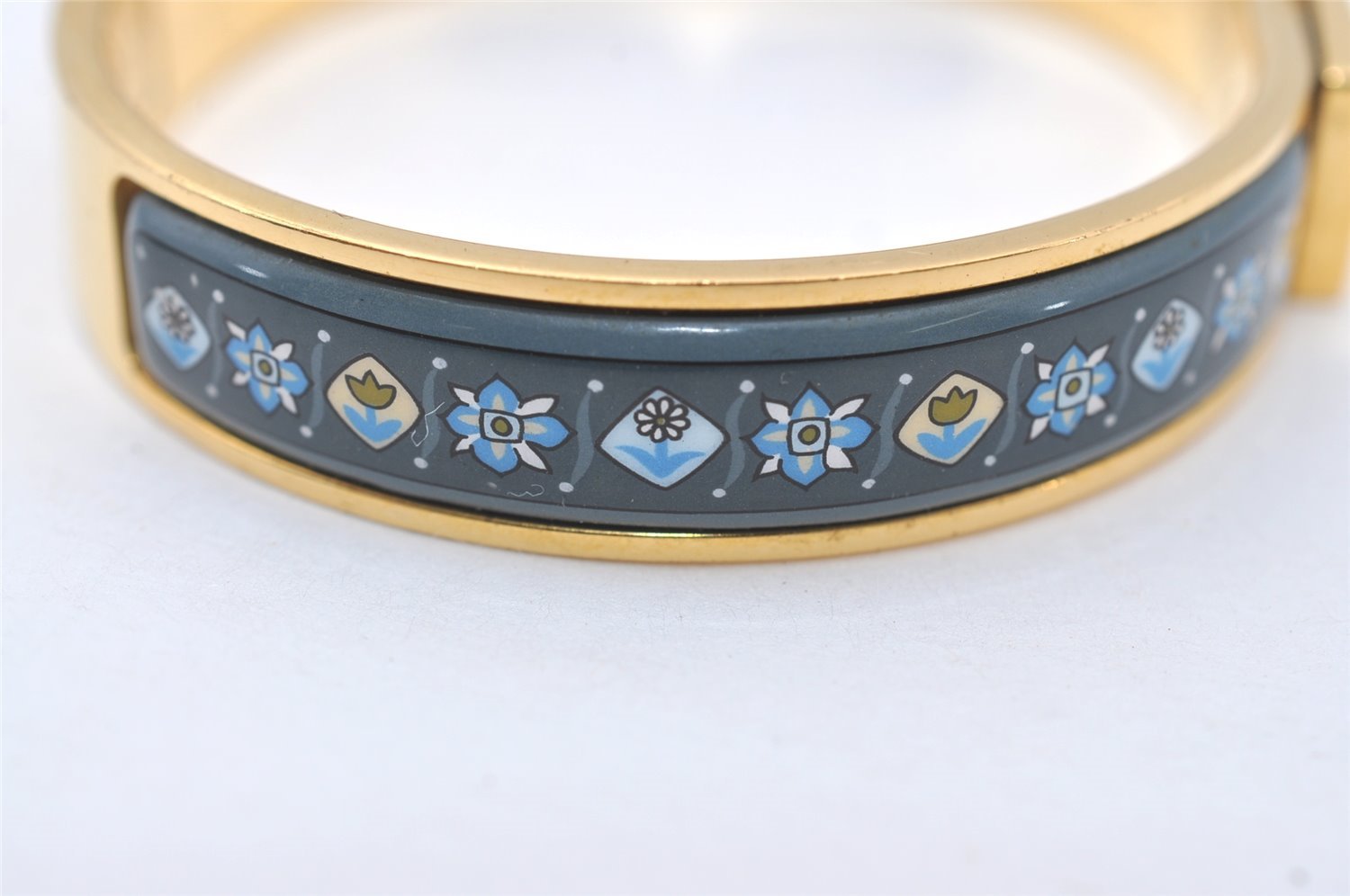 Authentic HERMES Clic Clac Email PM Bangle Bracelet Accessory Gold Box 9970I