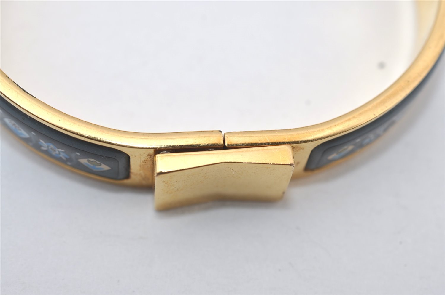 Authentic HERMES Clic Clac Email PM Bangle Bracelet Accessory Gold Box 9970I