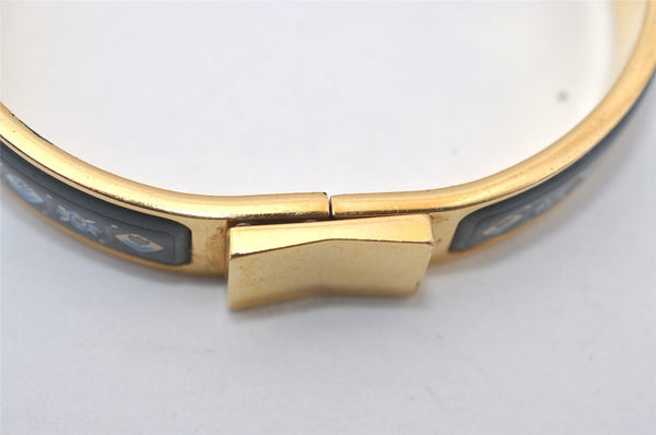 Authentic HERMES Clic Clac Email PM Bangle Bracelet Accessory Gold Box 9970I