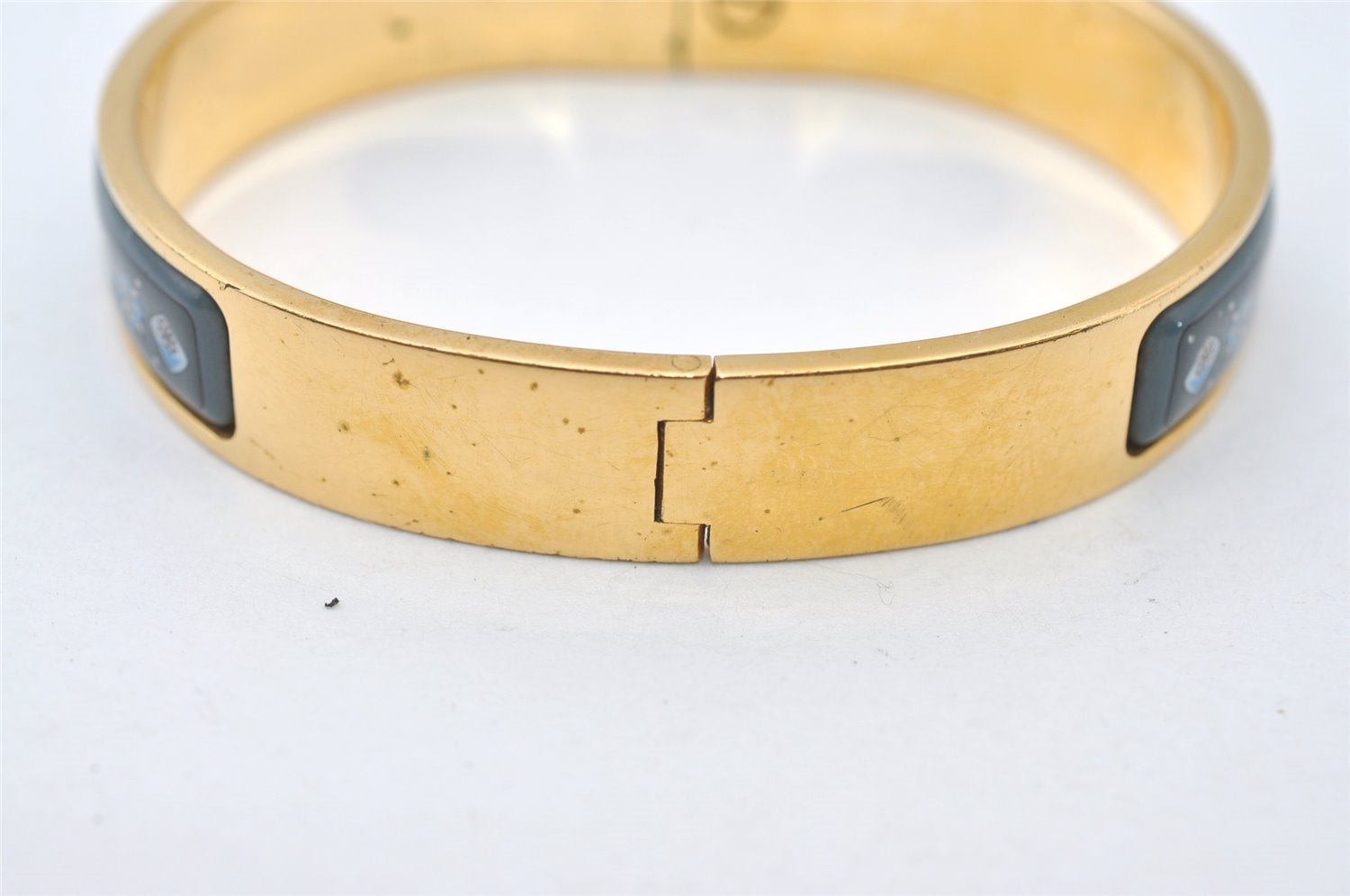 Authentic HERMES Clic Clac Email PM Bangle Bracelet Accessory Gold Box 9970I