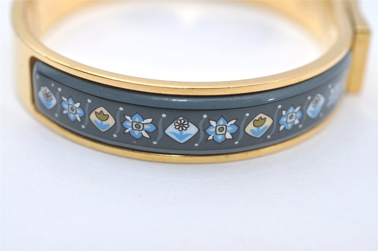 Authentic HERMES Clic Clac Email PM Bangle Bracelet Accessory Gold Box 9970I