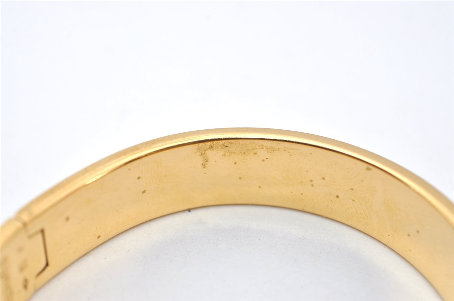 Authentic HERMES Clic Clac Email PM Bangle Bracelet Accessory Gold Box 9970I