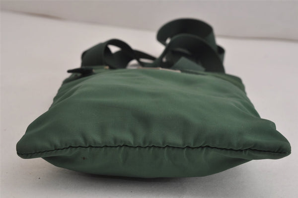 Authentic PRADA Vintage Nylon Tessuto Shoulder Cross Body Bag Purse Green 9970J