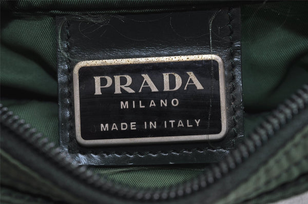Authentic PRADA Vintage Nylon Tessuto Shoulder Cross Body Bag Purse Green 9970J
