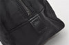 Authentic CHANEL New Travel Line Shoulder Hand Bag Nylon Leather Black 9971I