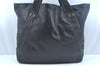 Authentic GUCCI Vintage Travel Tote Bag Leather 211126 Black 9972H