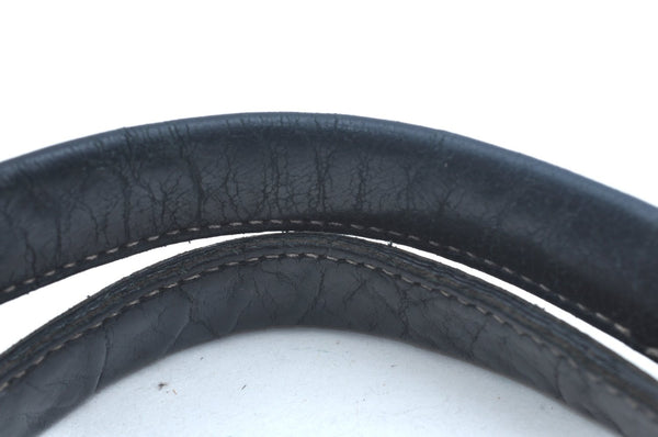 Authentic GUCCI Vintage Travel Tote Bag Leather 211126 Black 9972H