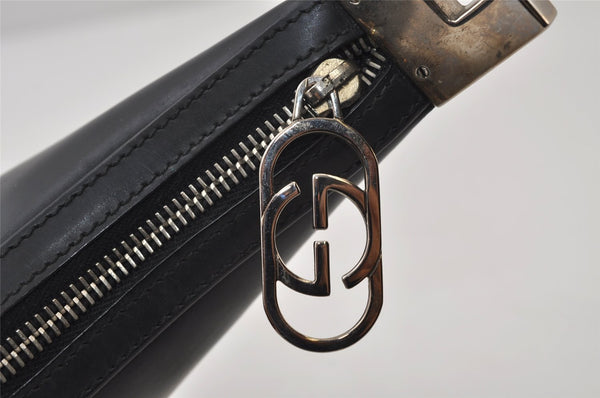 Authentic GUCCI Vintage Shoulder Hand Bag Purse Leather 0013812 Black 9972I