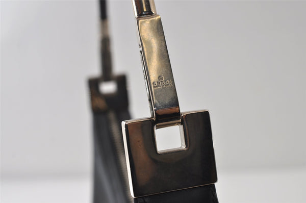 Authentic GUCCI Vintage Shoulder Hand Bag Purse Leather 0013812 Black 9972I