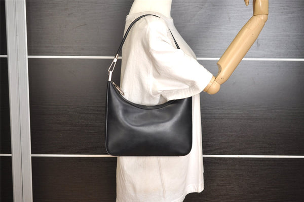 Authentic GUCCI Vintage Shoulder Hand Bag Purse Leather 0013812 Black 9972I