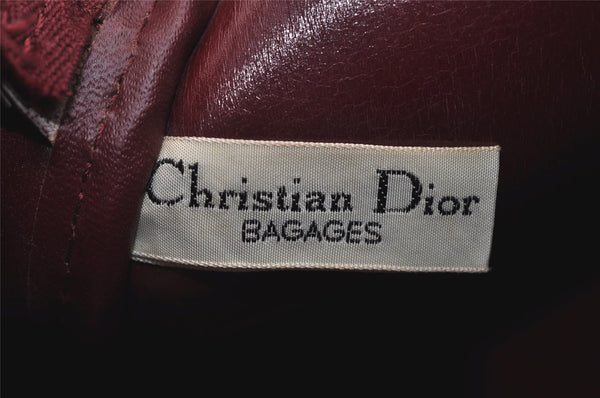 Authentic Christian Dior Clutch Hand Bag Purse Nylon Leather Beige CD 9972J