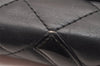 Authentic CHANEL Calf Skin Cambon Line Zippy Organizer Wallet Purse Black 9974I