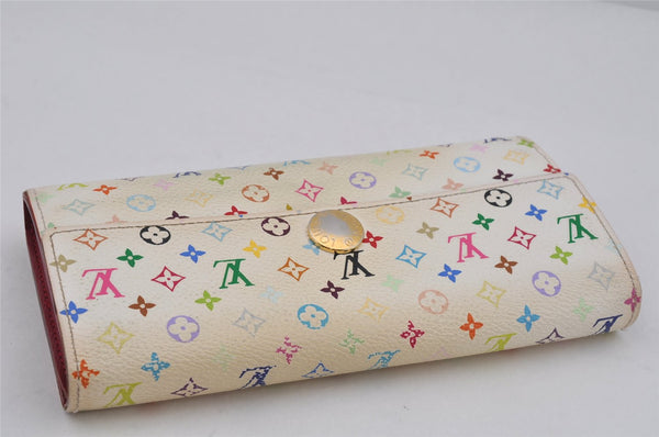 Auth Louis Vuitton Monogram Multicolor Portefeuille Sarah Wallet M93745 LV 9974J