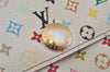 Auth Louis Vuitton Monogram Multicolor Portefeuille Sarah Wallet M93745 LV 9974J