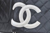 Authentic CHANEL Calf Skin Cambon Line Zippy Organizer Wallet Purse Black 9975I