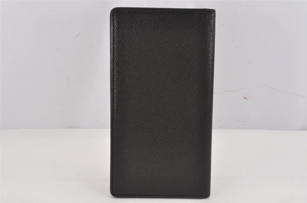 Auth Louis Vuitton Taiga Porte Valeurs Cartes Credit Wallet M30392 Black 9975J