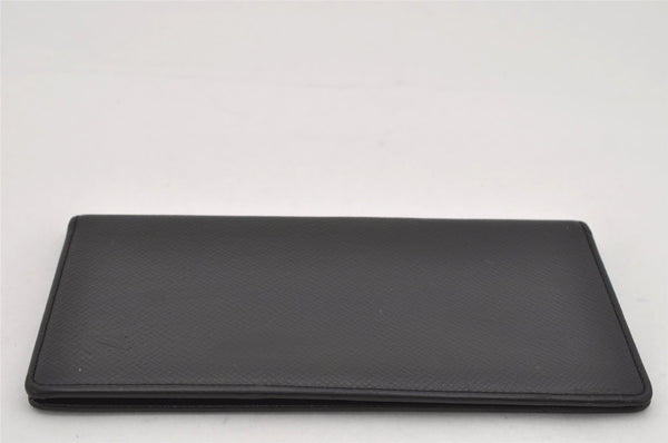 Auth Louis Vuitton Taiga Porte Valeurs Cartes Credit Wallet M30392 Black 9975J