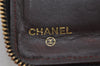 Authentic CHANEL Caviar Skin Matelasse Long Wallet Purse CoCo Mark Black 9977J