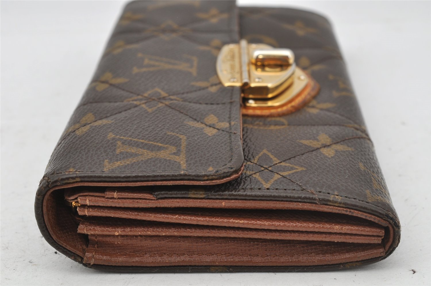 Auth Louis Vuitton Monogram Etoile Portefeuille Sarah Wallet M66556 LV 9979I