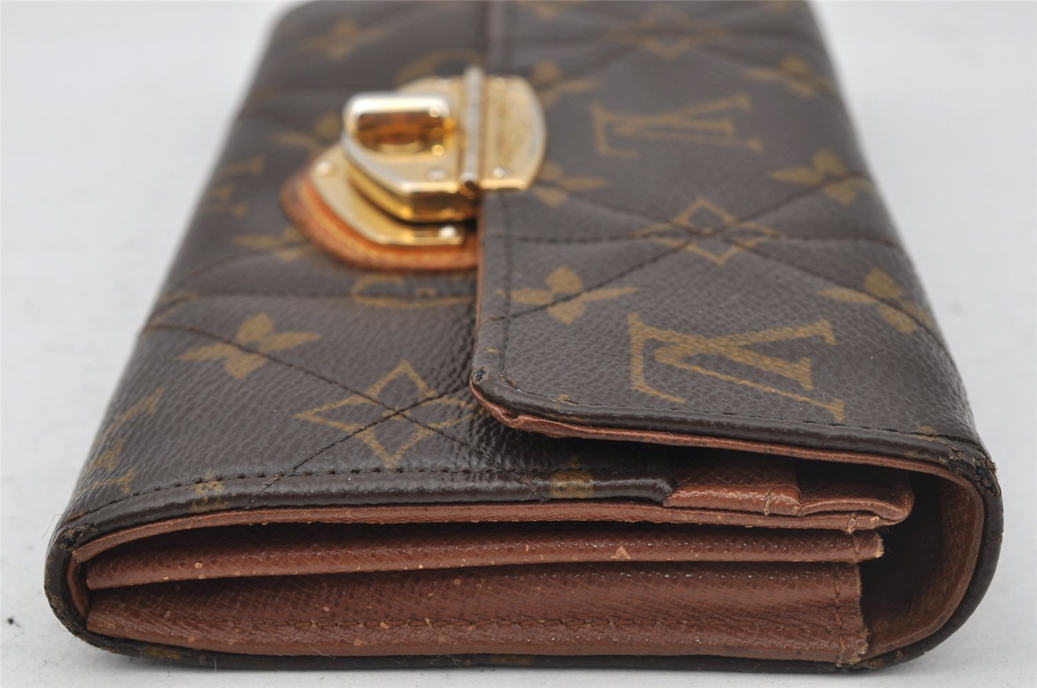 Auth Louis Vuitton Monogram Etoile Portefeuille Sarah Wallet M66556 LV 9979I