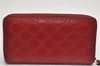 Authentic GUCCI Guccissima Cherry GG Leather Long Wallet Purse 476049 Red 9979J