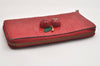 Authentic GUCCI Guccissima Cherry GG Leather Long Wallet Purse 476049 Red 9979J