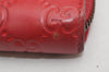 Authentic GUCCI Guccissima Cherry GG Leather Long Wallet Purse 476049 Red 9979J